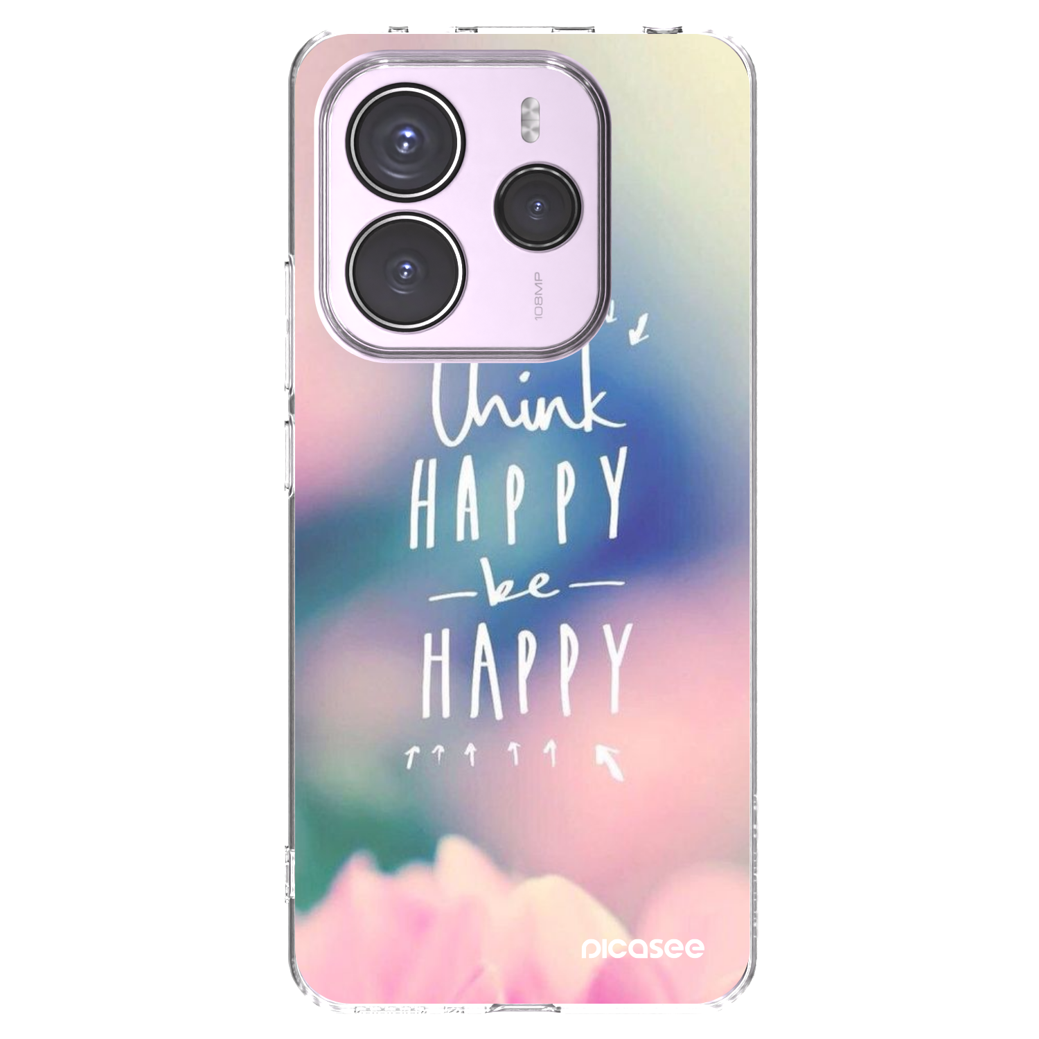 Picasee Xiaomi Redmi Note 14 5G Hülle - Transparentes Silikon - Denke positiv!