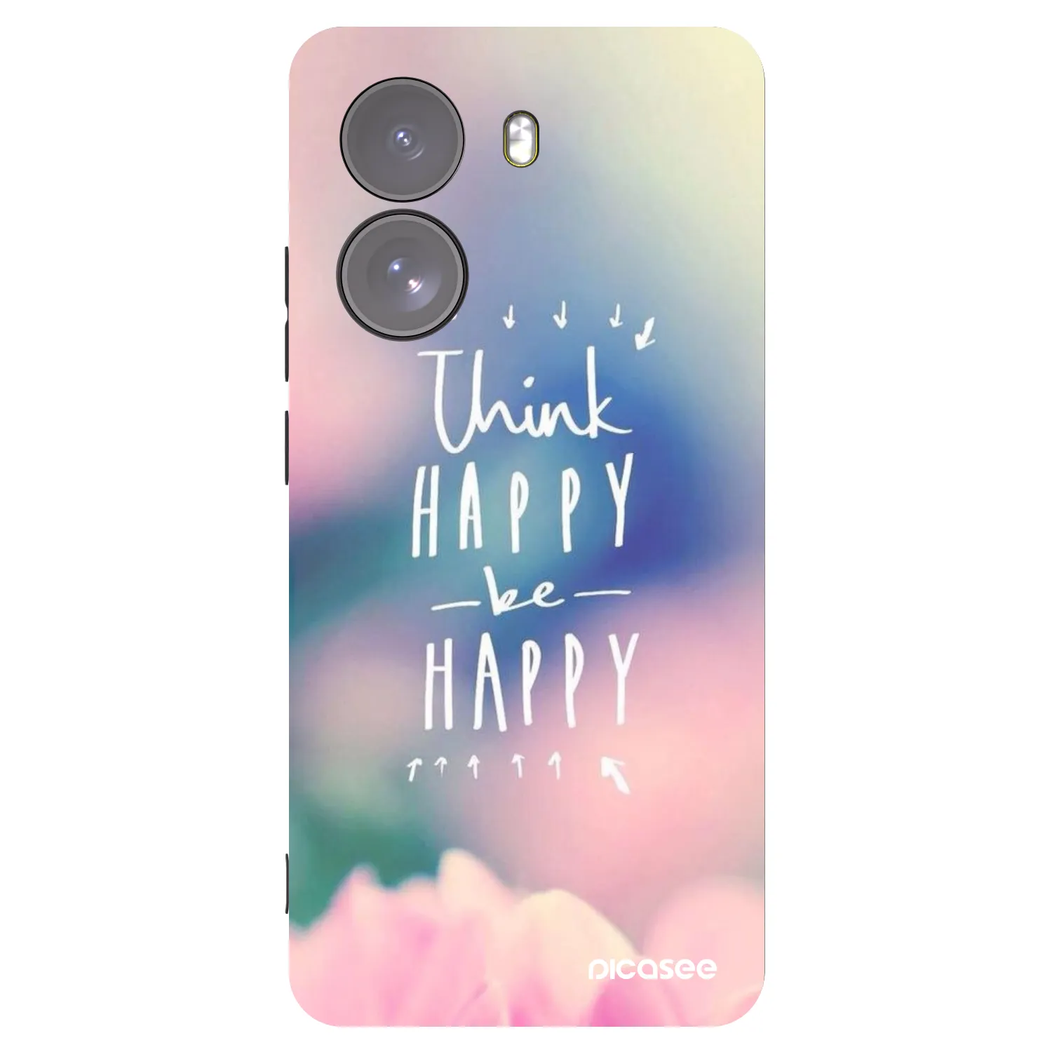Picasee Xiaomi Poco X7 Hülle - Schwarzes Silikon - Denke positiv!