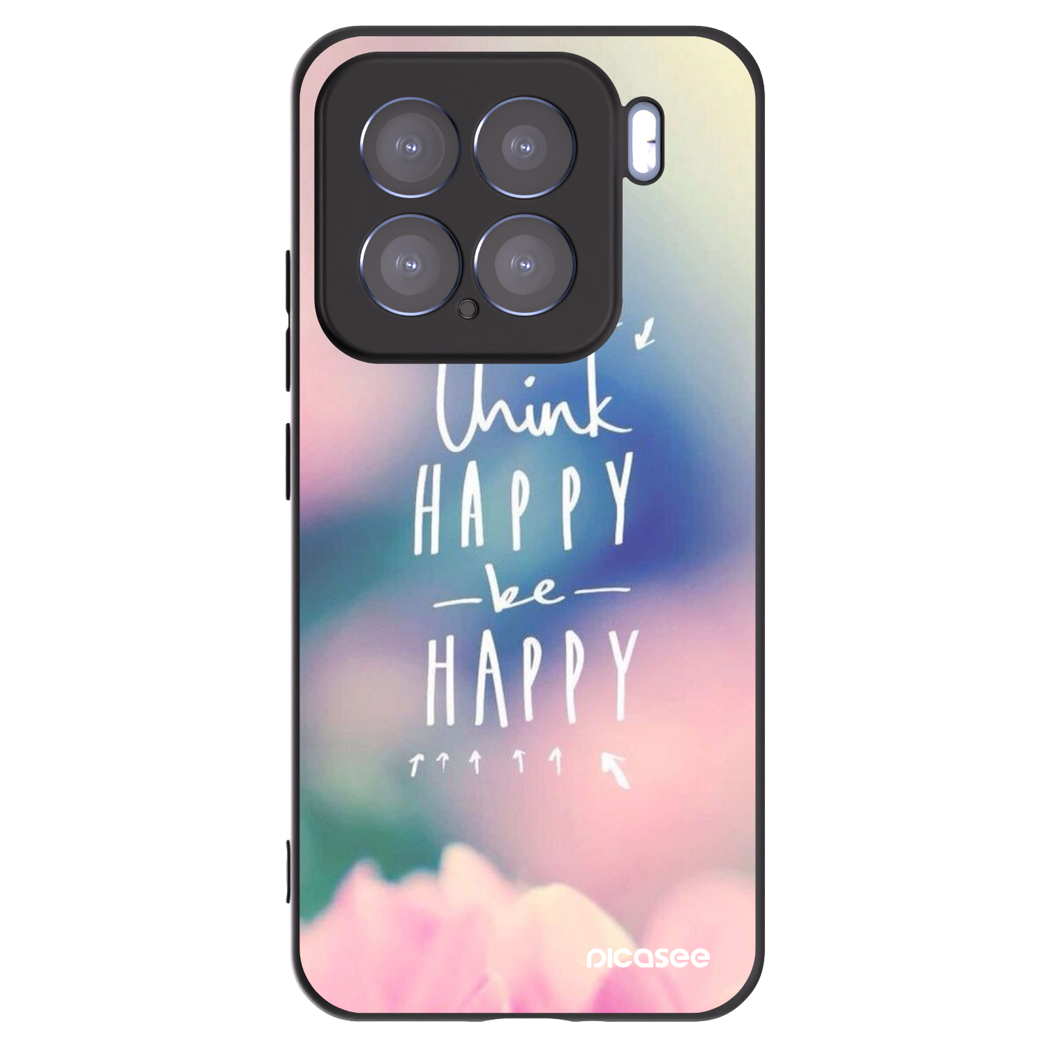 Picasee Xiaomi 15 Hülle - Schwarzes Silikon - Denke positiv!