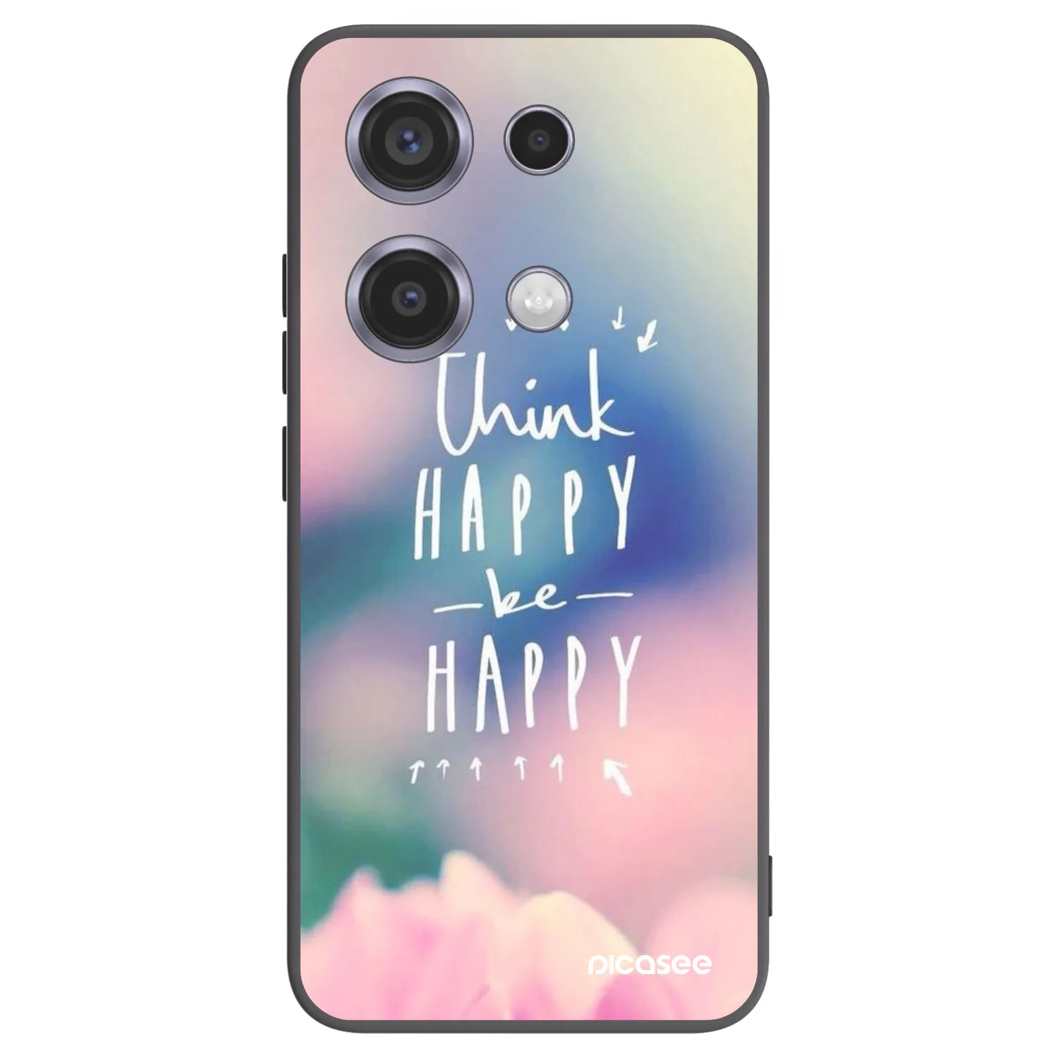 Picasee Xiaomi Redmi Note 14S Hülle - Schwarzes Silikon - Denke positiv!