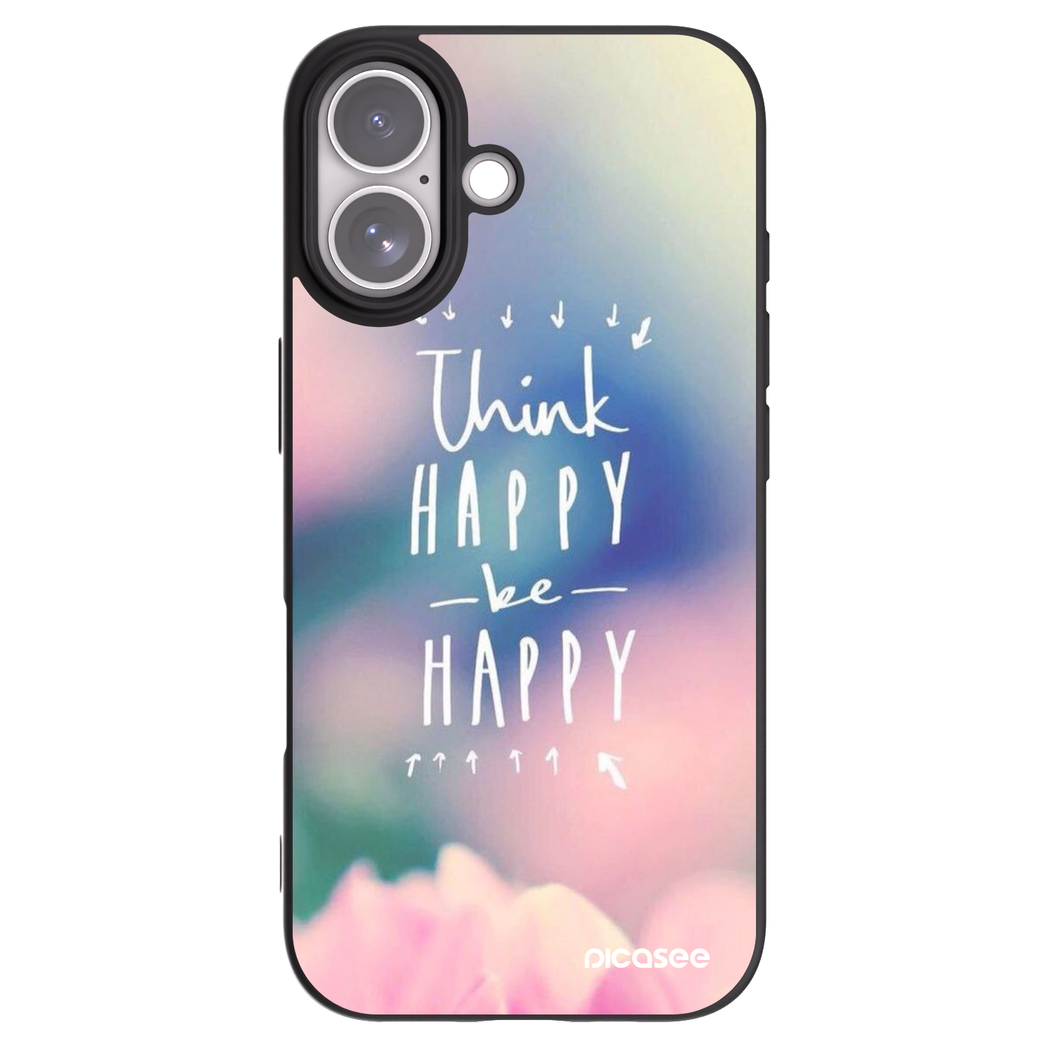 Picasee Apple iPhone 17 Hülle - Schwarzes Silikon - Denke positiv!