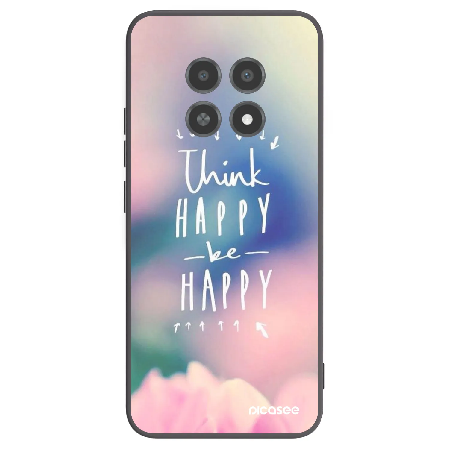Picasee Realme 12X Hülle - Schwarzes Silikon - Denke positiv!