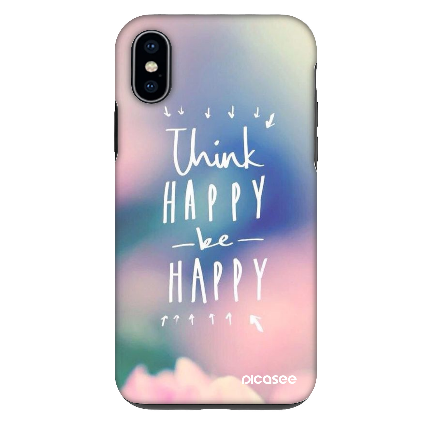 Picasee Fashion Case für Apple iPhone X/XS - Denke positiv!