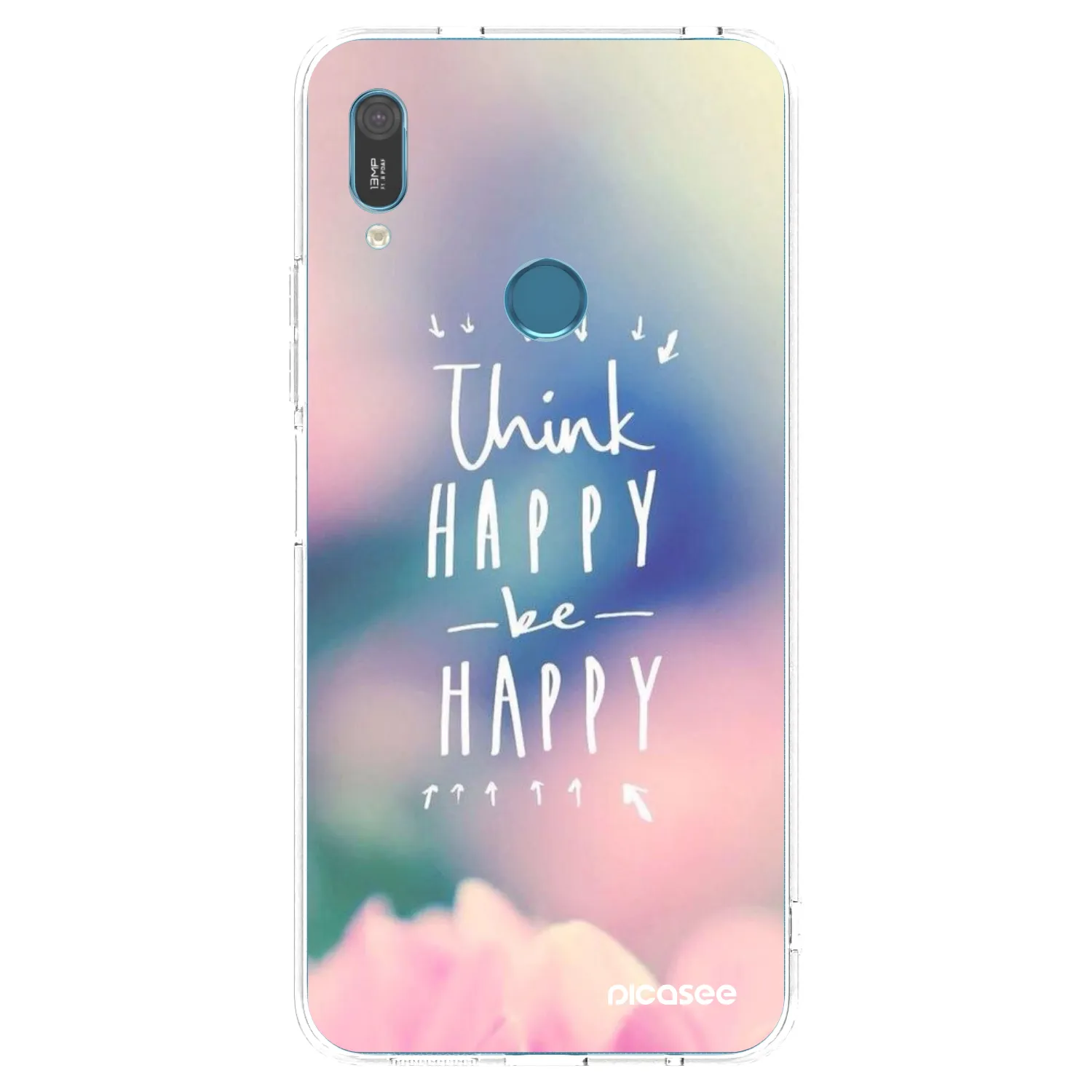 Picasee Huawei Y6 2019 Hülle - Transparentes Silikon - Denke positiv!