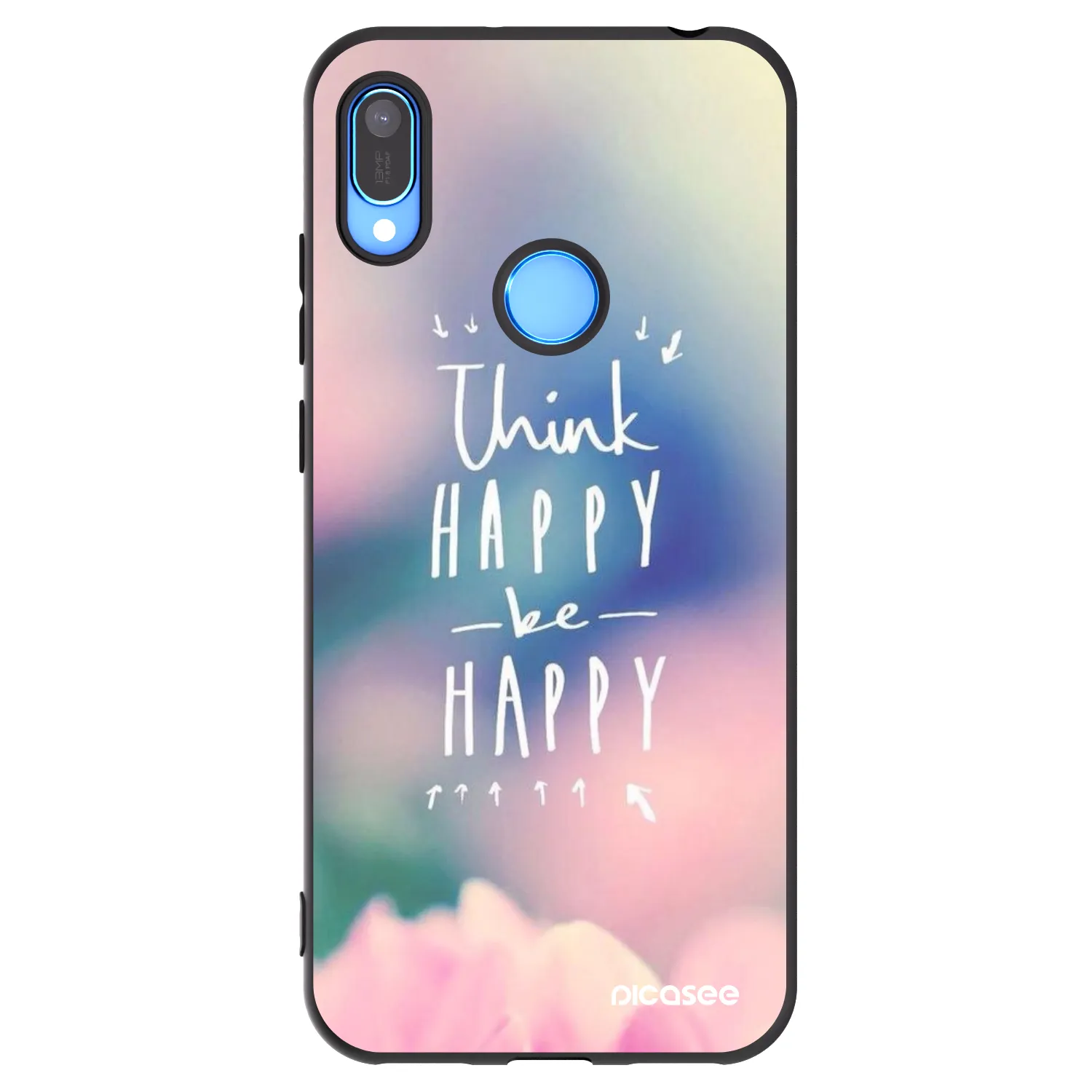 Picasee Huawei Y6 2019 Hülle - Schwarzes Silikon - Denke positiv!