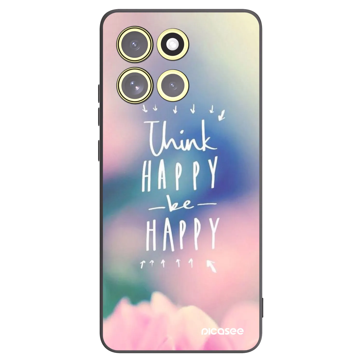 Picasee Motorola Moto G86 5G Hülle - Schwarzes Silikon - Denke positiv!