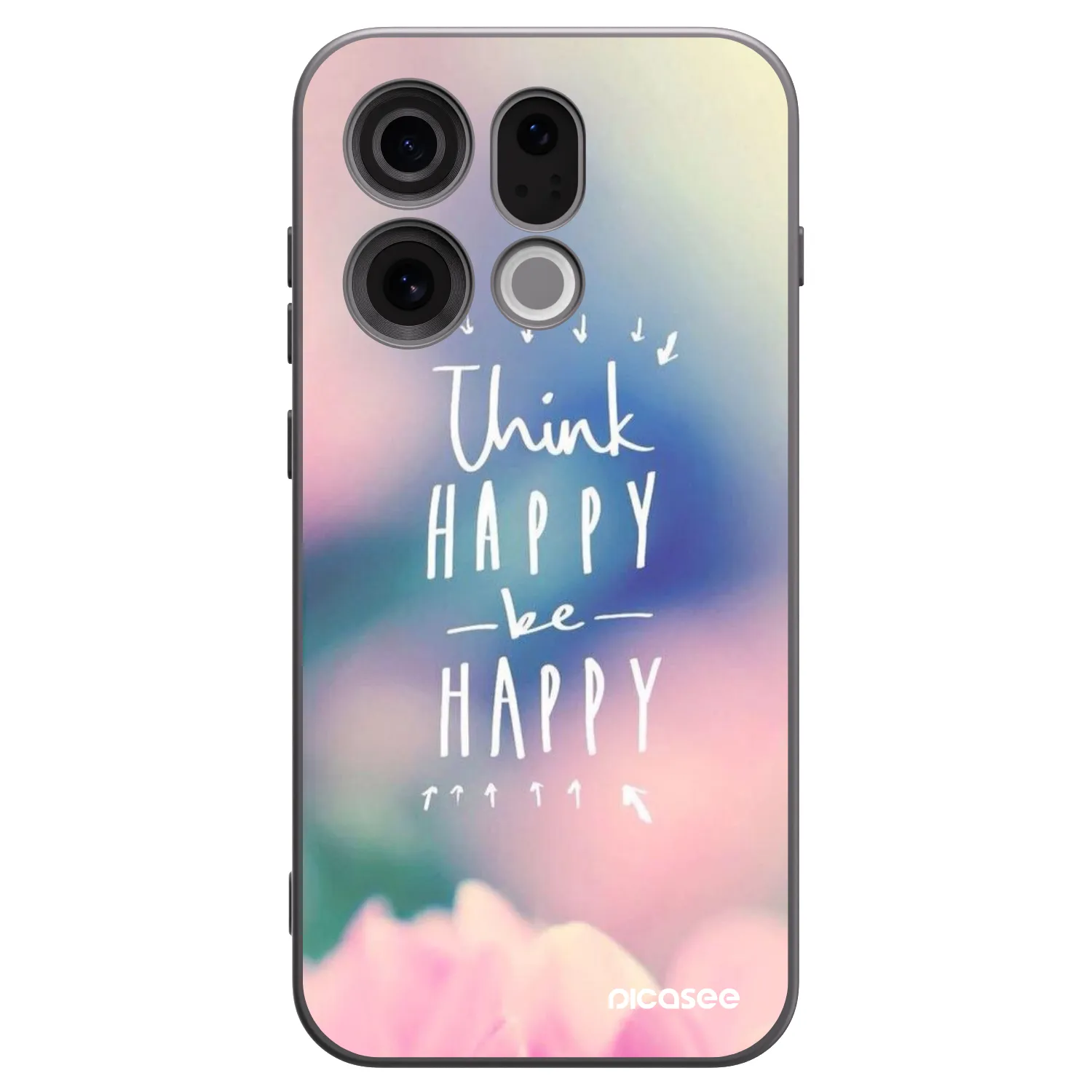 Picasee OPPO Find X9 Hülle - Schwarzes Silikon - Denke positiv!