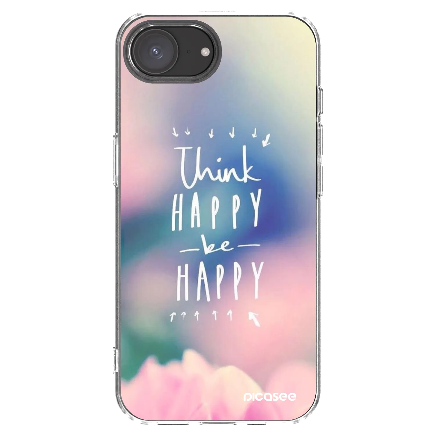 Picasee Apple iPhone 17e Hülle - Transparentes Silikon - Denke positiv!