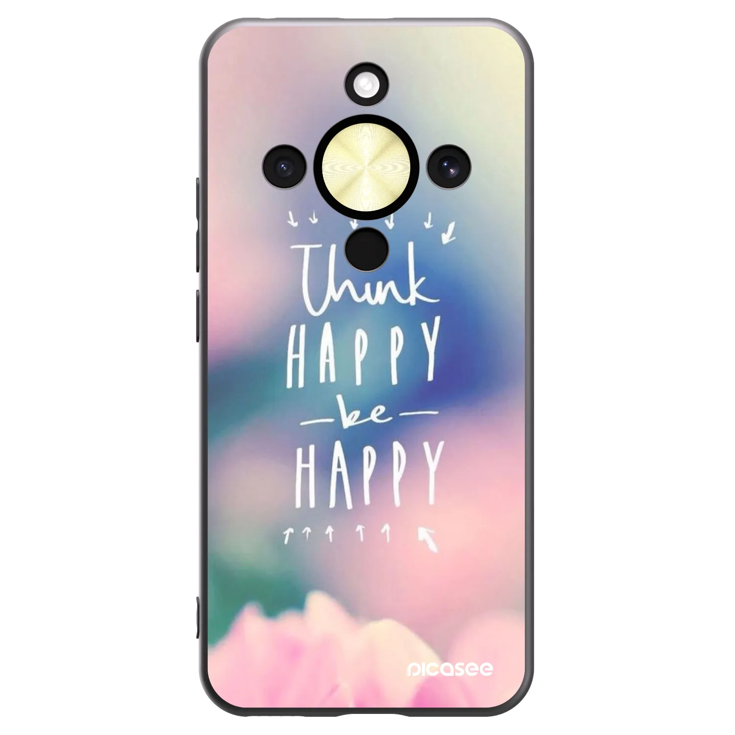 Picasee Honor Magic8 Lite 5G Hülle - Schwarzes Silikon - Denke positiv!
