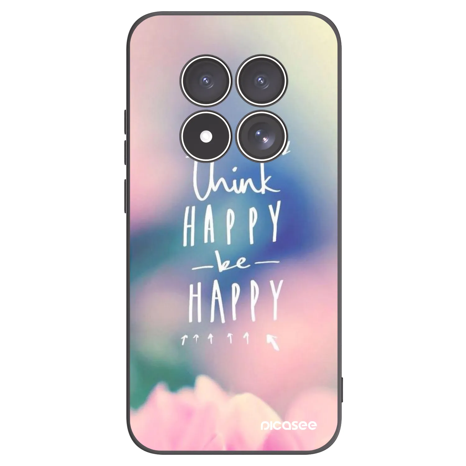 Picasee Xiaomi Redmi Note 15 Pro 5G Hülle - Schwarzes Silikon - Denke positiv!