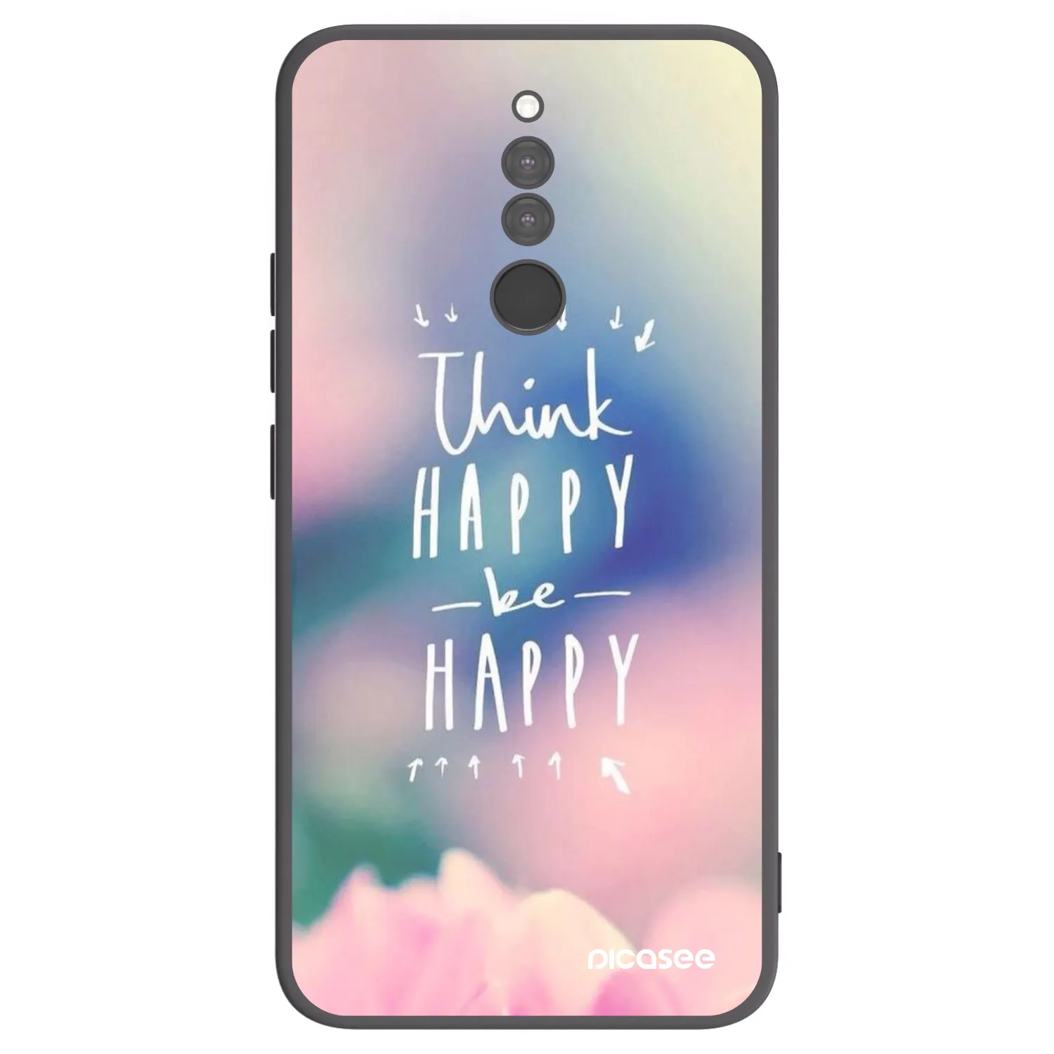 Picasee Xiaomi Redmi 8 Hülle - Schwarzes Silikon - Denke positiv!
