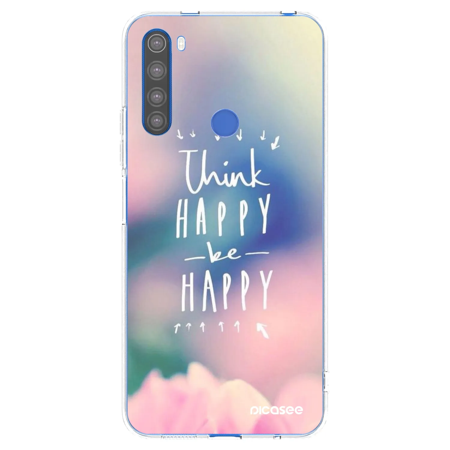 Picasee Xiaomi Redmi Note 8T Hülle - Transparentes Silikon - Denke positiv!