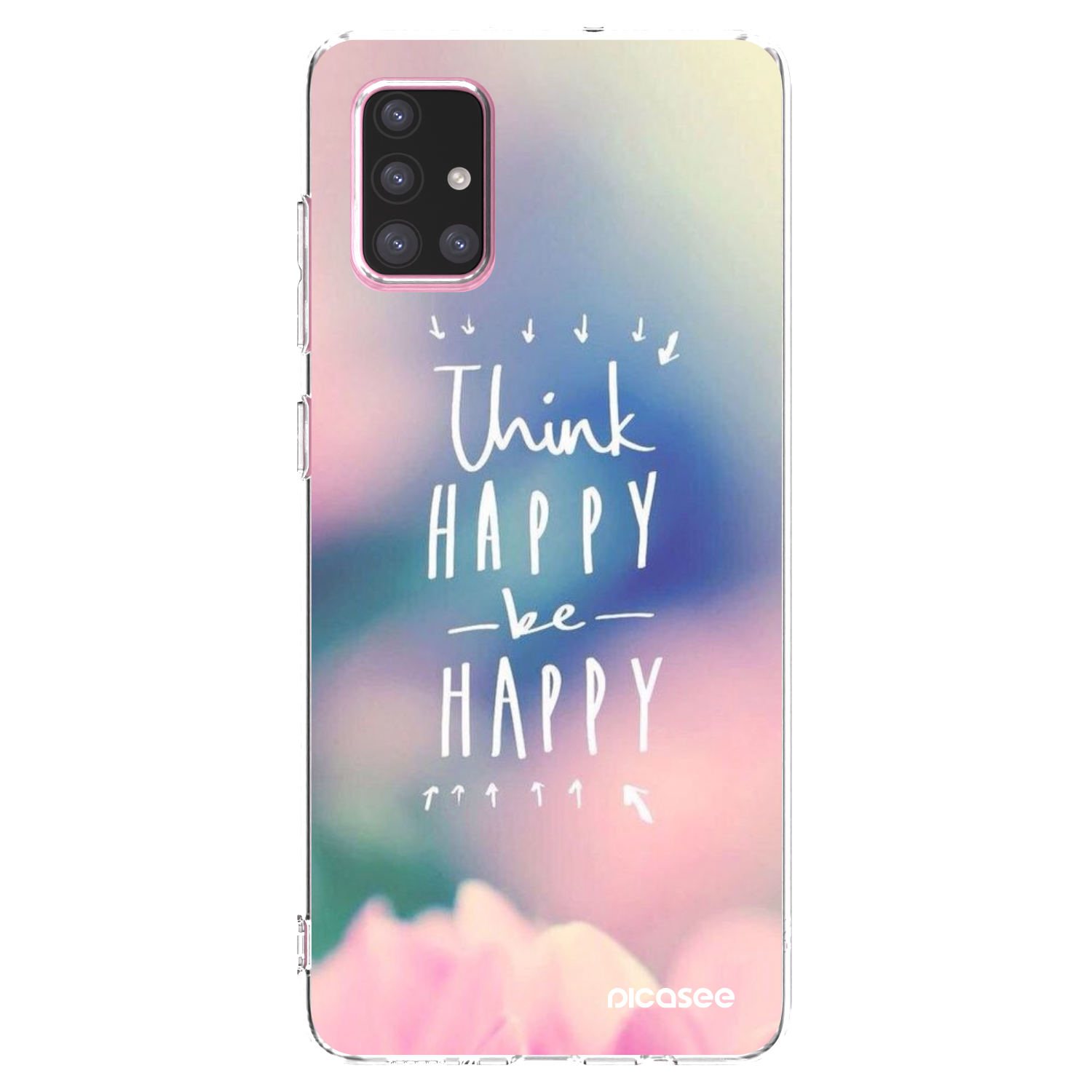 Picasee Samsung Galaxy A71 A715F Hülle - Transparentes Silikon - Denke positiv!