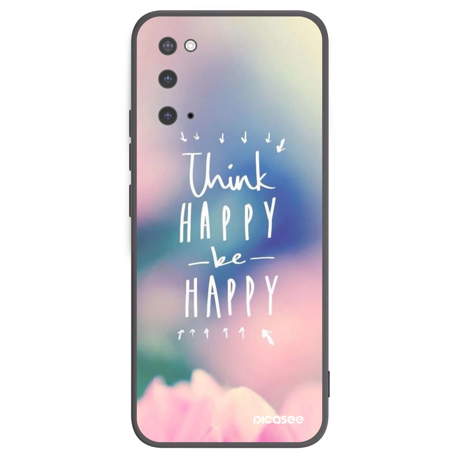 Picasee Samsung Galaxy S20 G980F Hülle - Schwarzes Silikon - Denke positiv!