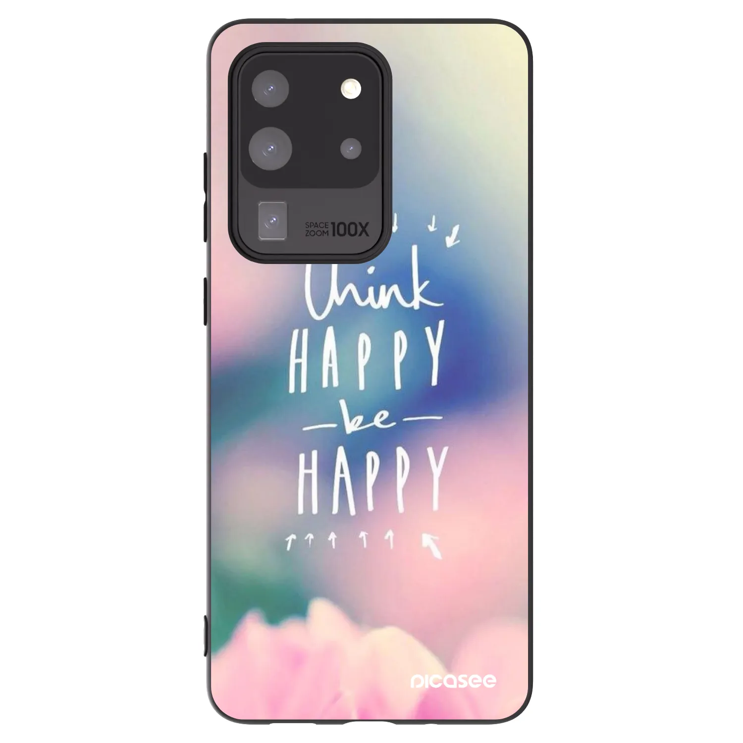 Picasee Samsung Galaxy S20 Ultra 5G G988F Hülle - Schwarzes Silikon - Denke positiv!