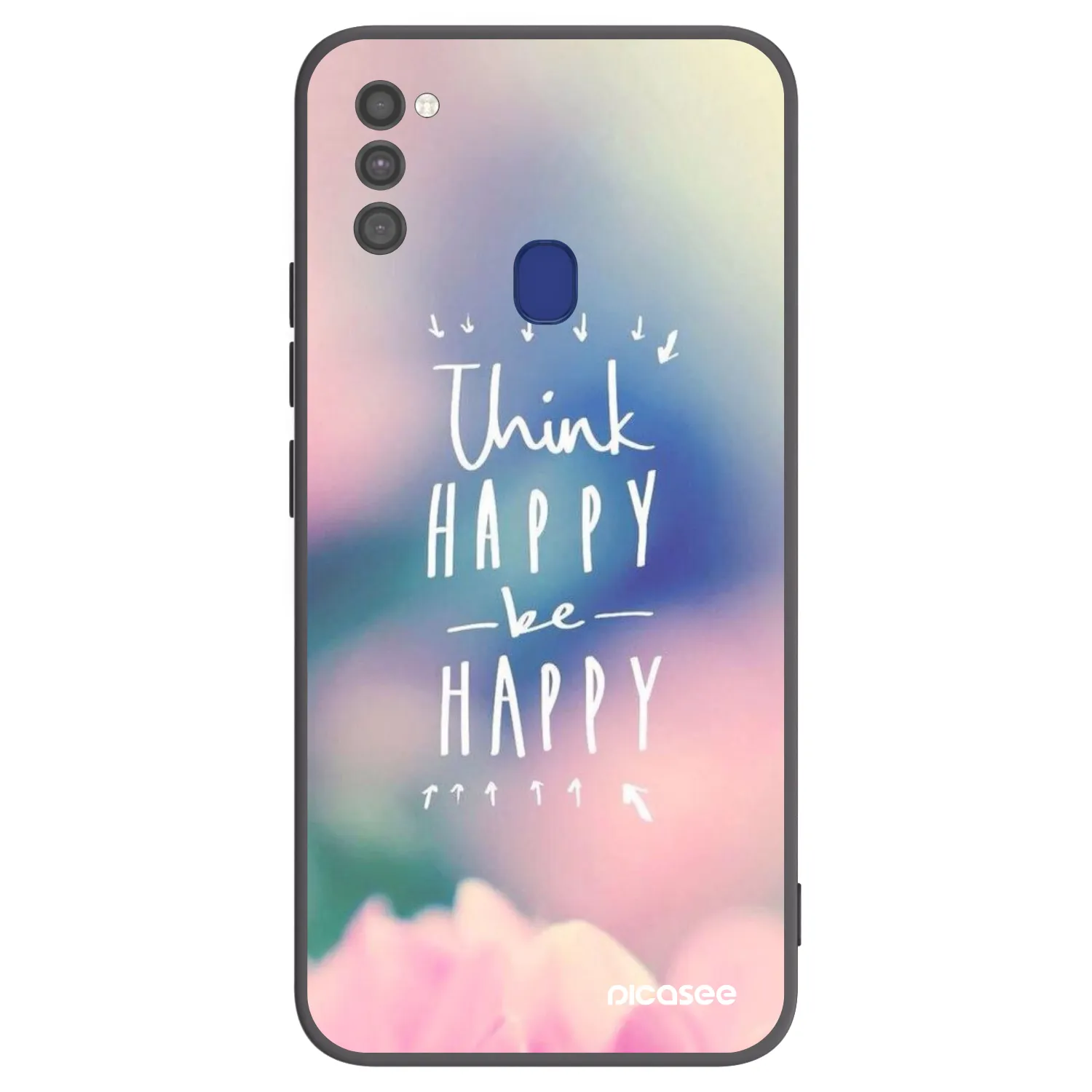 Picasee Samsung Galaxy M21 M215F Hülle - Schwarzes Silikon - Denke positiv!