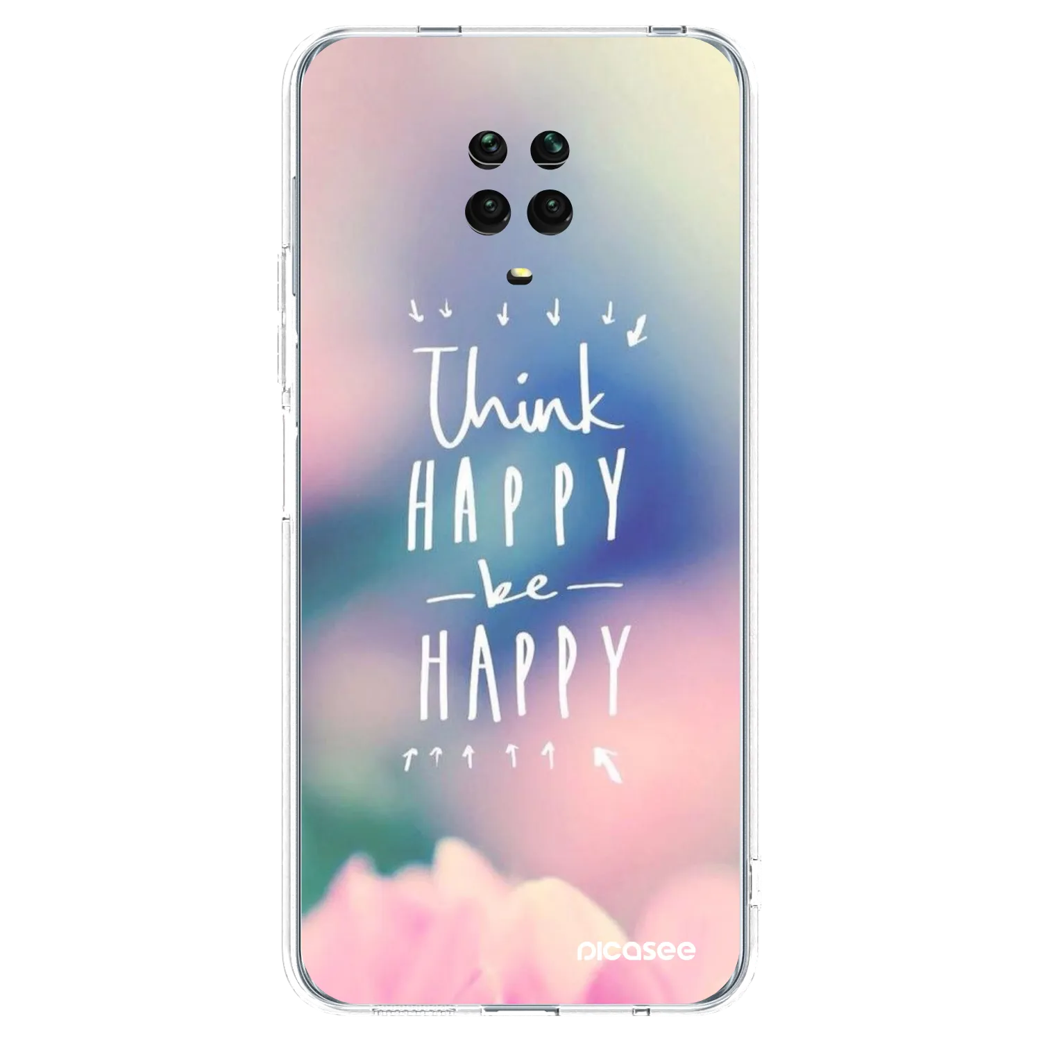 Picasee Xiaomi Redmi Note 9S Hülle - Transparentes Silikon - Denke positiv!