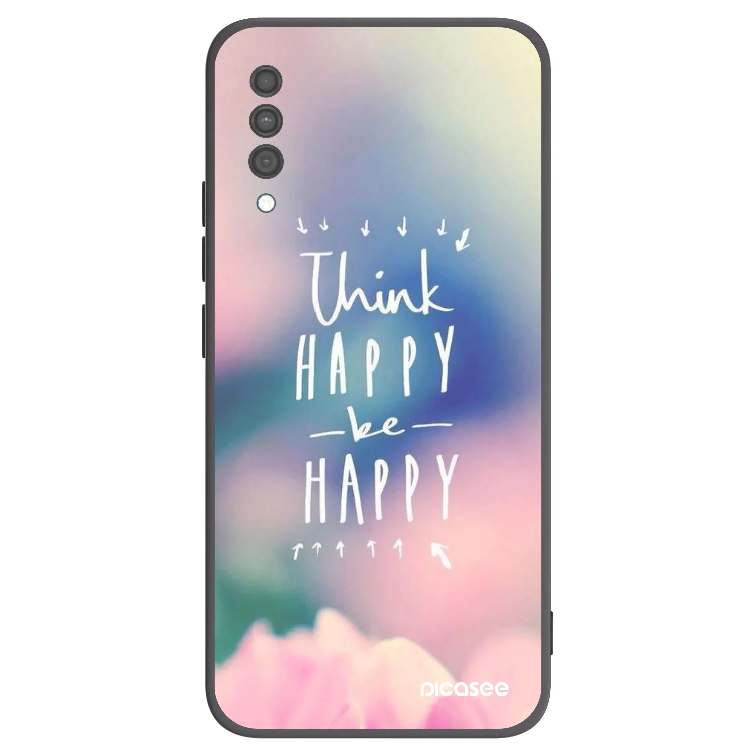 Picasee Samsung Galaxy A30s A307F Hülle - Schwarzes Silikon - Denke positiv!