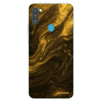 Picasee Samsung Galaxy M11 Hülle - Transparentes Silikon - Black