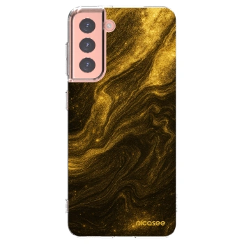 Picasee Samsung Galaxy S21 5G G991B Hülle - Transparentes Silikon - Black