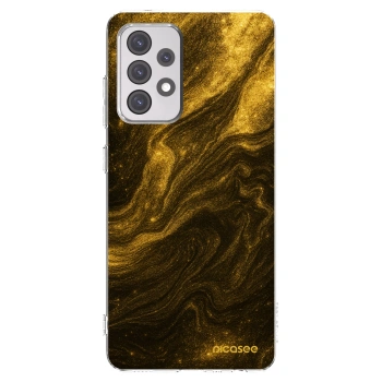 Picasee Samsung Galaxy A52 5G A525F Hülle - Transparentes Silikon - Black