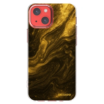 Picasee Apple iPhone 13 mini Hülle - Transparentes Silikon - Black