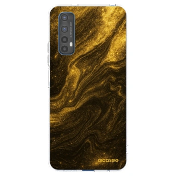 Picasee Realme 7 Hülle - Transparentes Silikon - Black