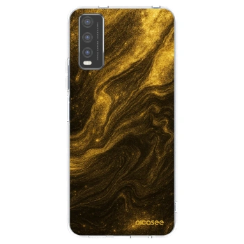 Picasee Vivo Y20s Hülle - Transparentes Silikon - Black