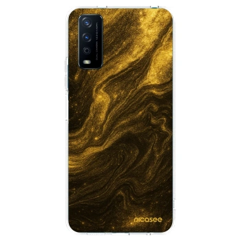 Picasee Vivo Y11s Hülle - Transparentes Silikon - Black