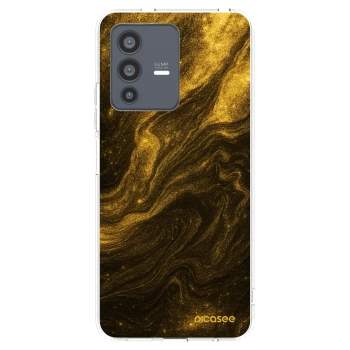 Picasee Vivo V23 5G Hülle - Transparentes Silikon - Black