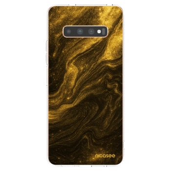 Picasee Samsung Galaxy S10 Plus G975 Hülle - Transparentes Silikon - Black