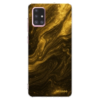 Picasee Samsung Galaxy A71 A715F Hülle - Transparentes Silikon - Black