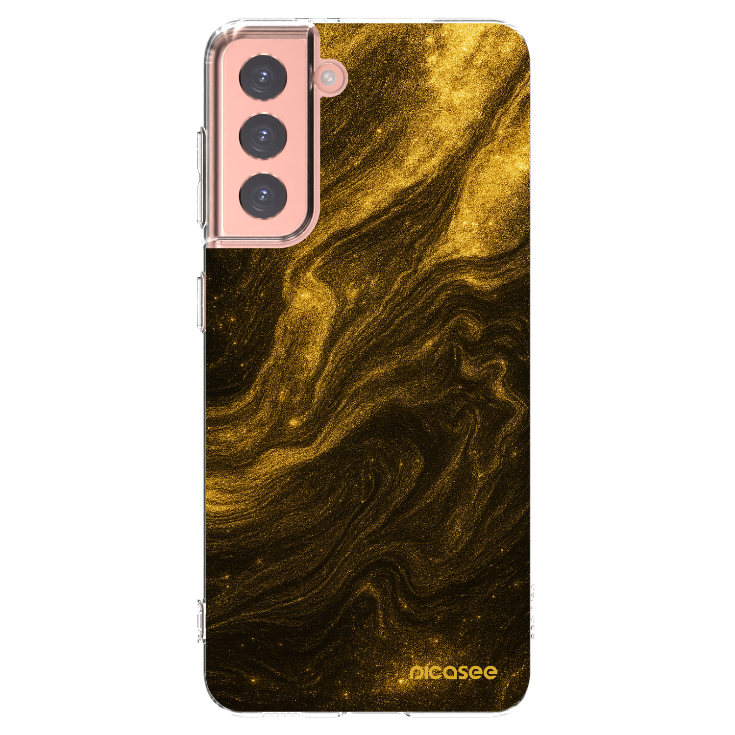 Picasee Samsung Galaxy S21 5G G991B Hülle - Transparentes Silikon - Black