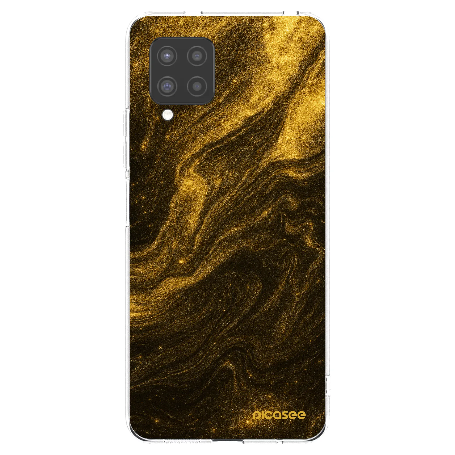 Picasee Samsung Galaxy A42 A426B Hülle - Transparentes Silikon - Black