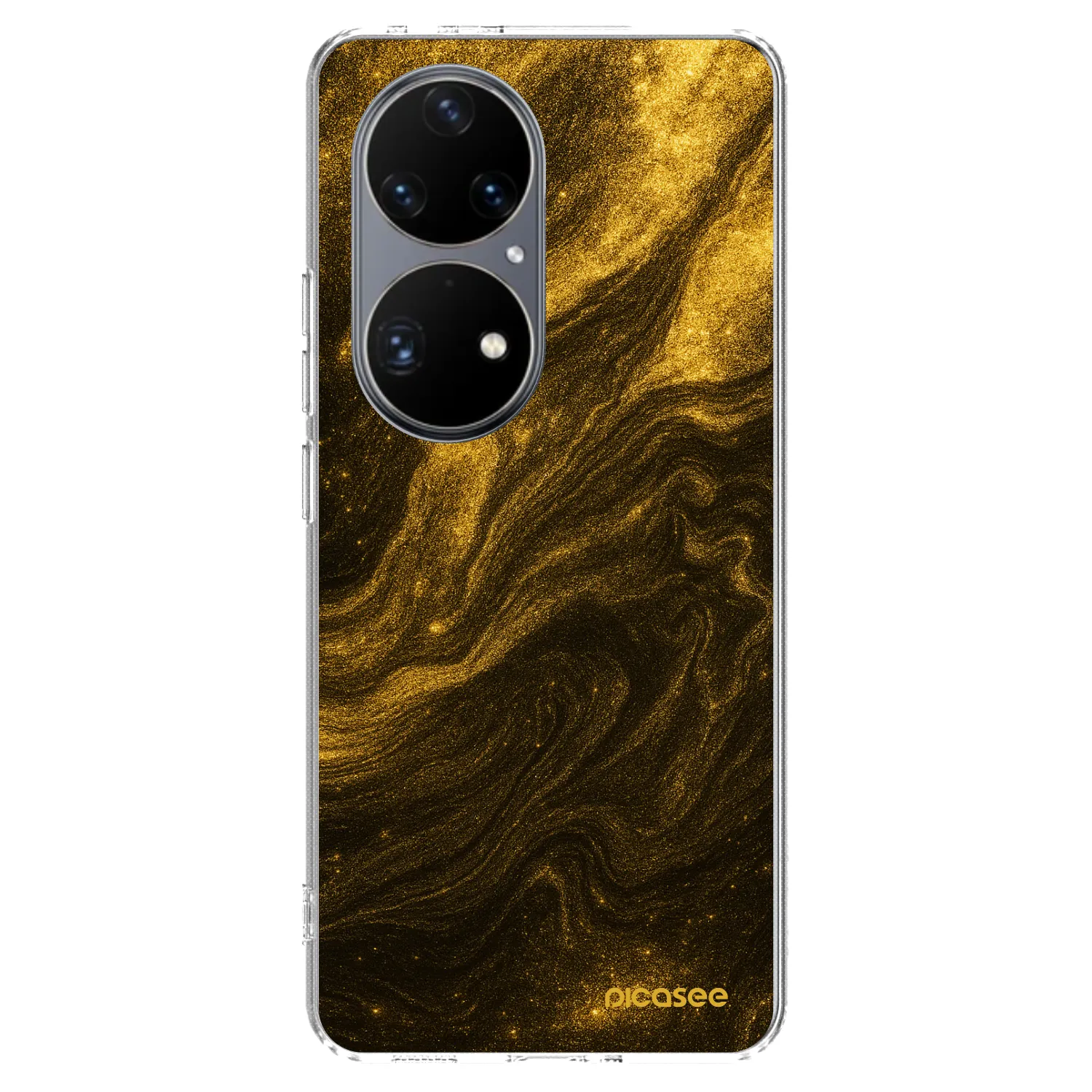 Picasee Huawei P50 Hülle - Transparentes Silikon - Black