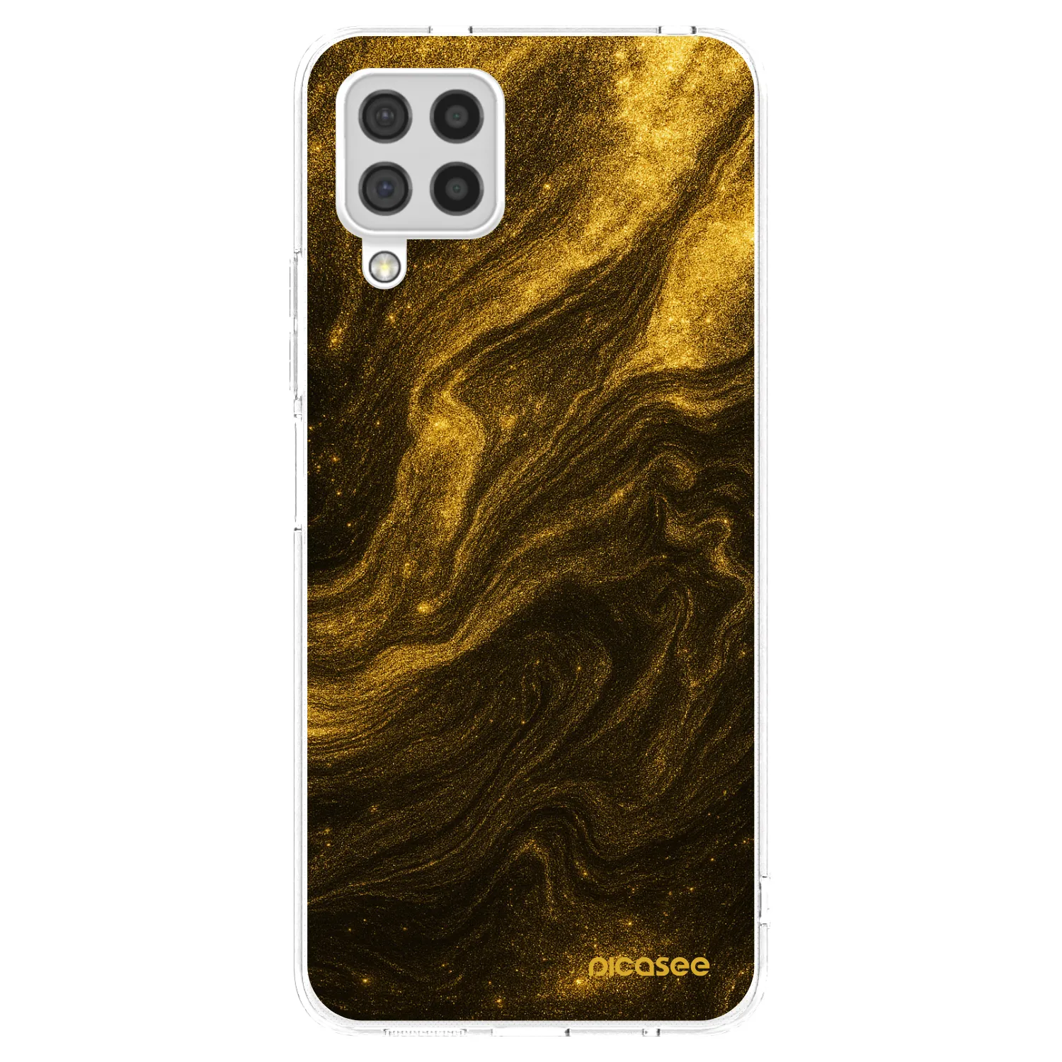 Picasee Samsung Galaxy A22 A225F 4G Hülle - Transparentes Silikon - Black