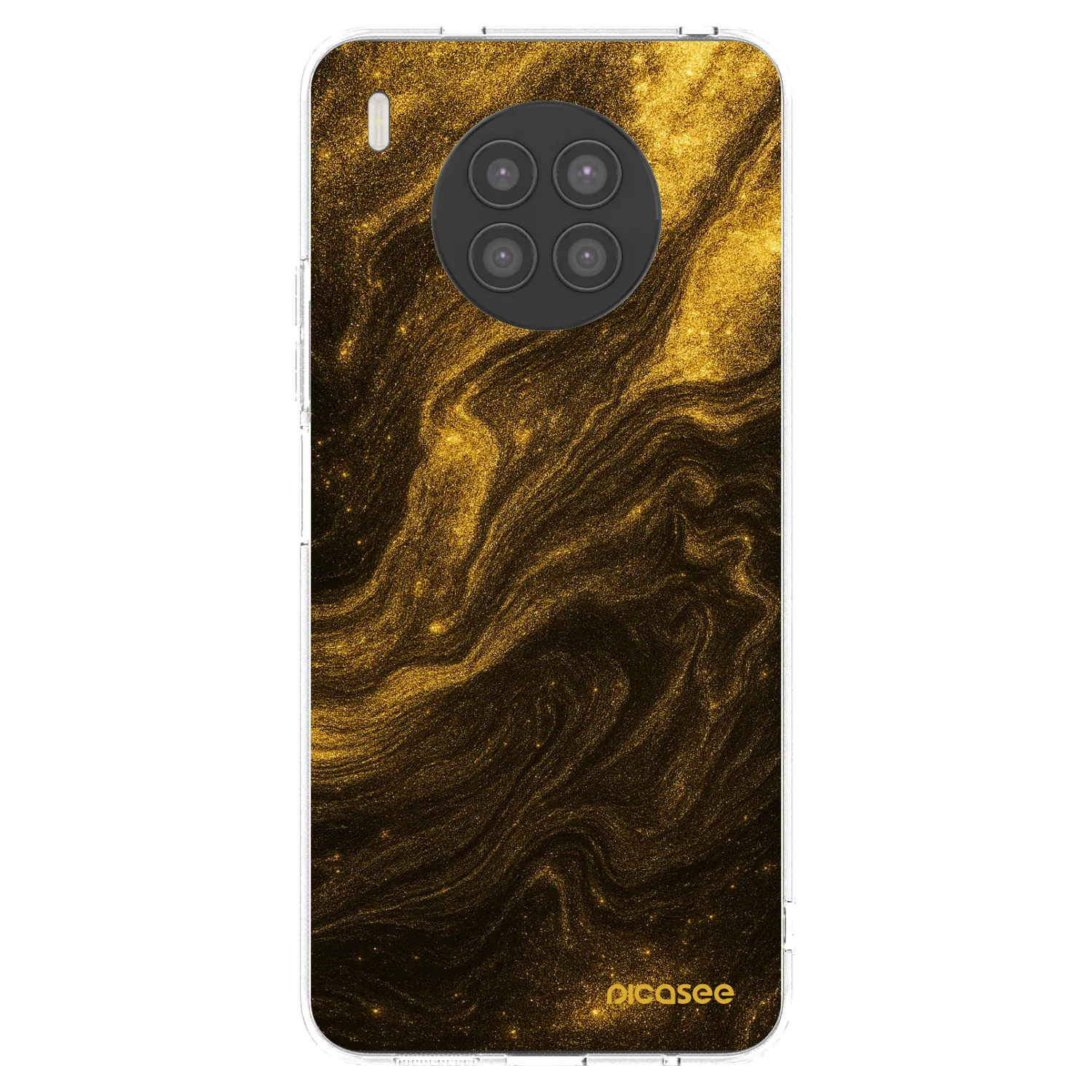 Picasee Huawei Nova 8i Hülle - Transparentes Silikon - Black