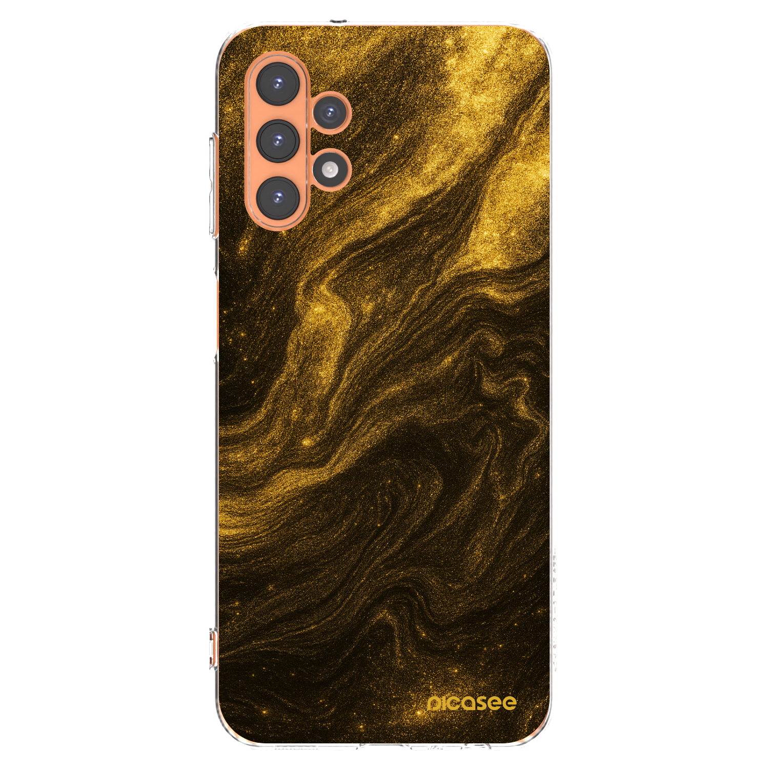 Picasee Samsung Galaxy A13 4G A135 Hülle - Transparentes Silikon - Black