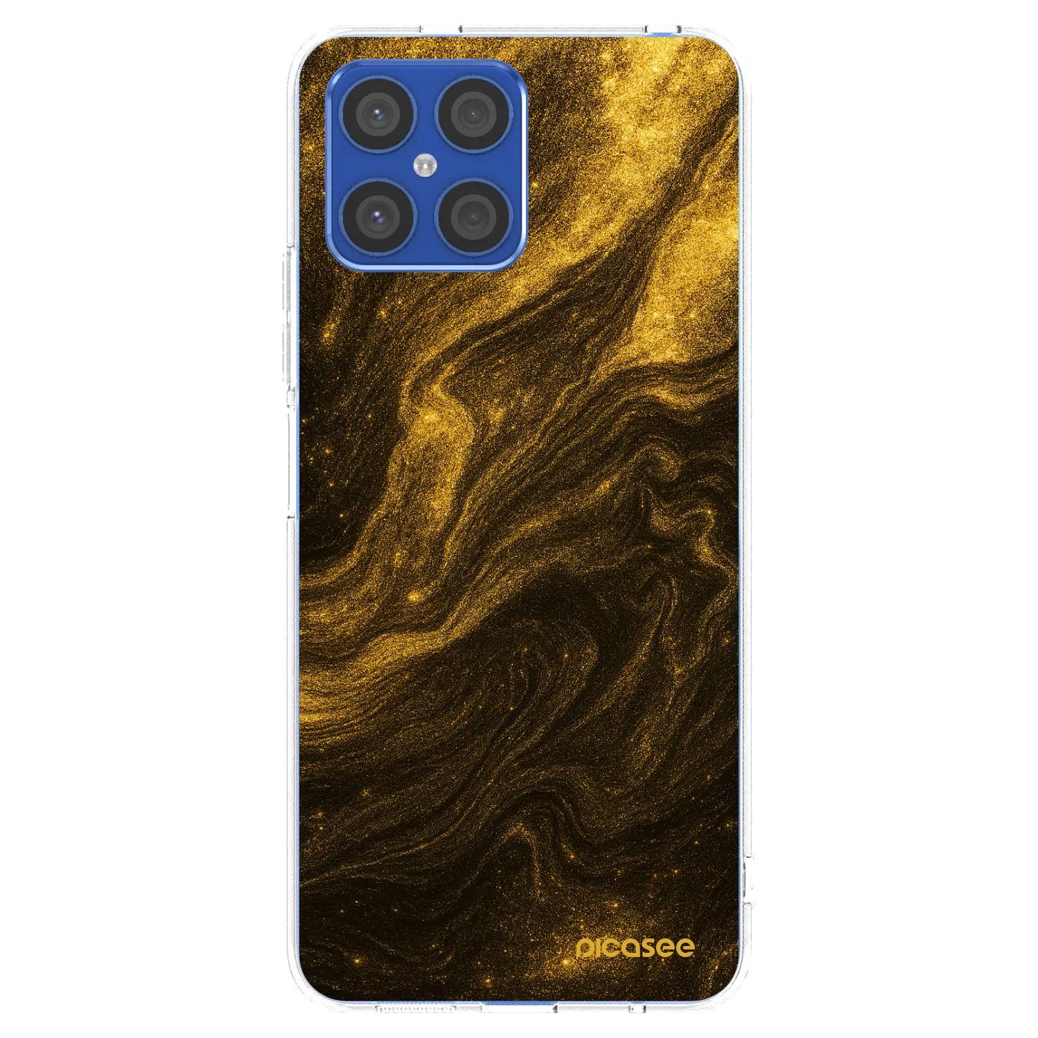 Picasee Honor X8 4G Hülle - Transparentes Silikon - Black