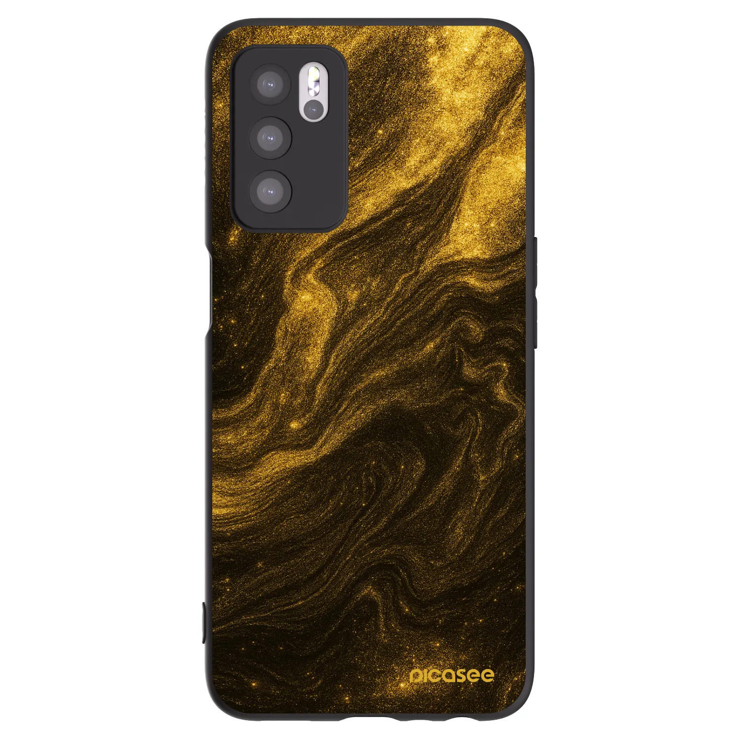 Picasee OPPO A16s Hülle - Schwarzes Silikon - Black