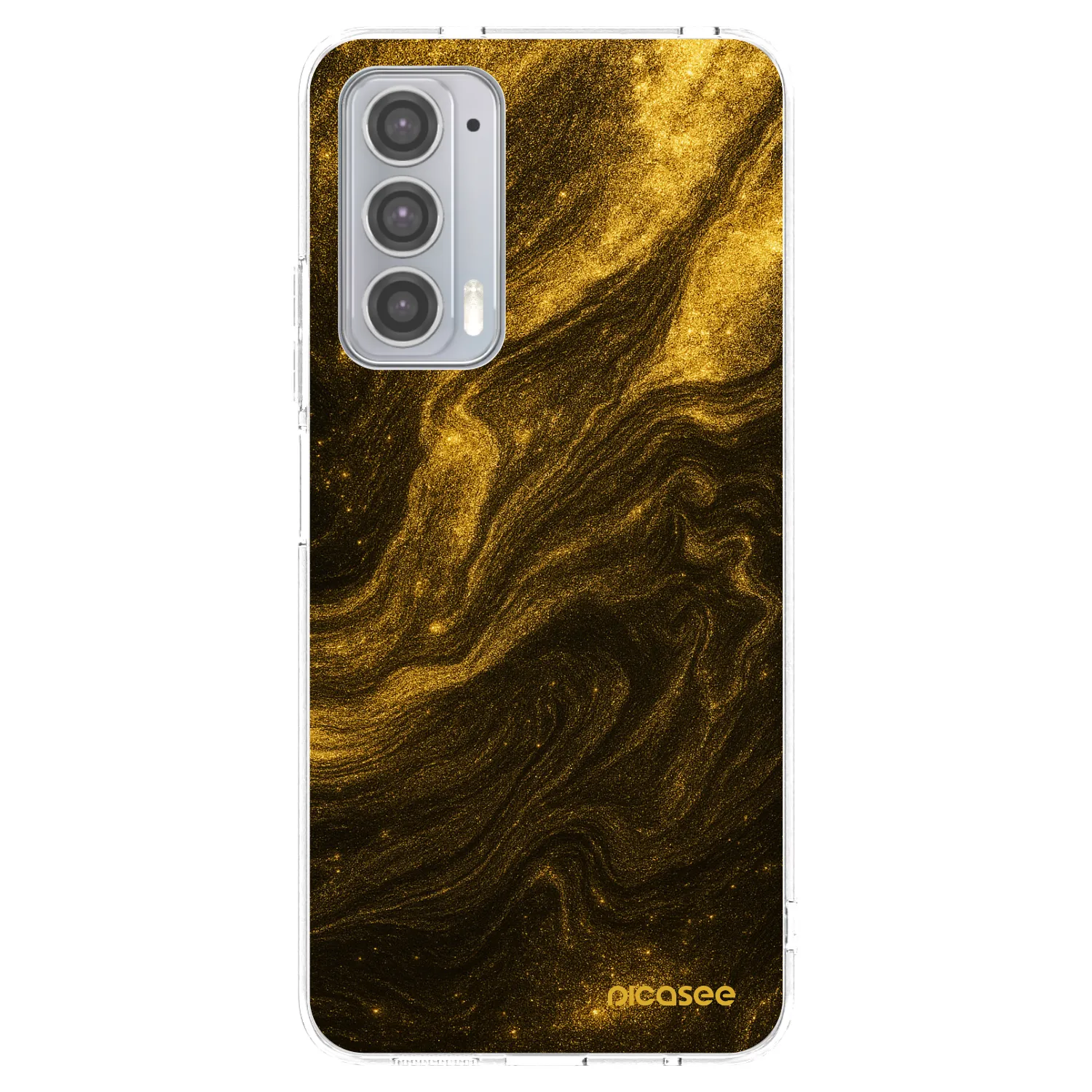 Picasee Motorola Edge 20 Hülle - Transparentes Silikon - Black