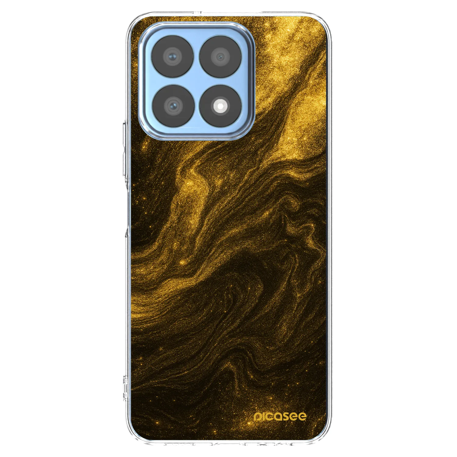 Picasee Honor X8a Hülle - Transparentes Silikon - Black