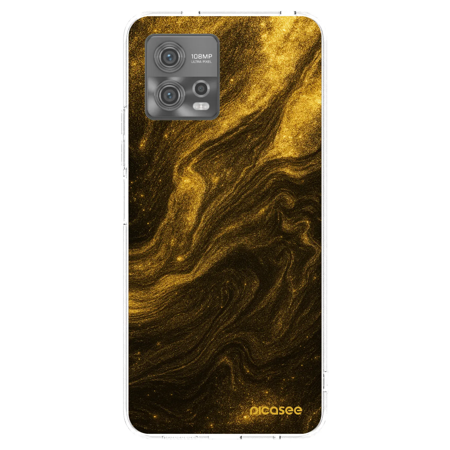 Picasee Motorola Moto G72 Hülle - Transparentes Silikon - Black