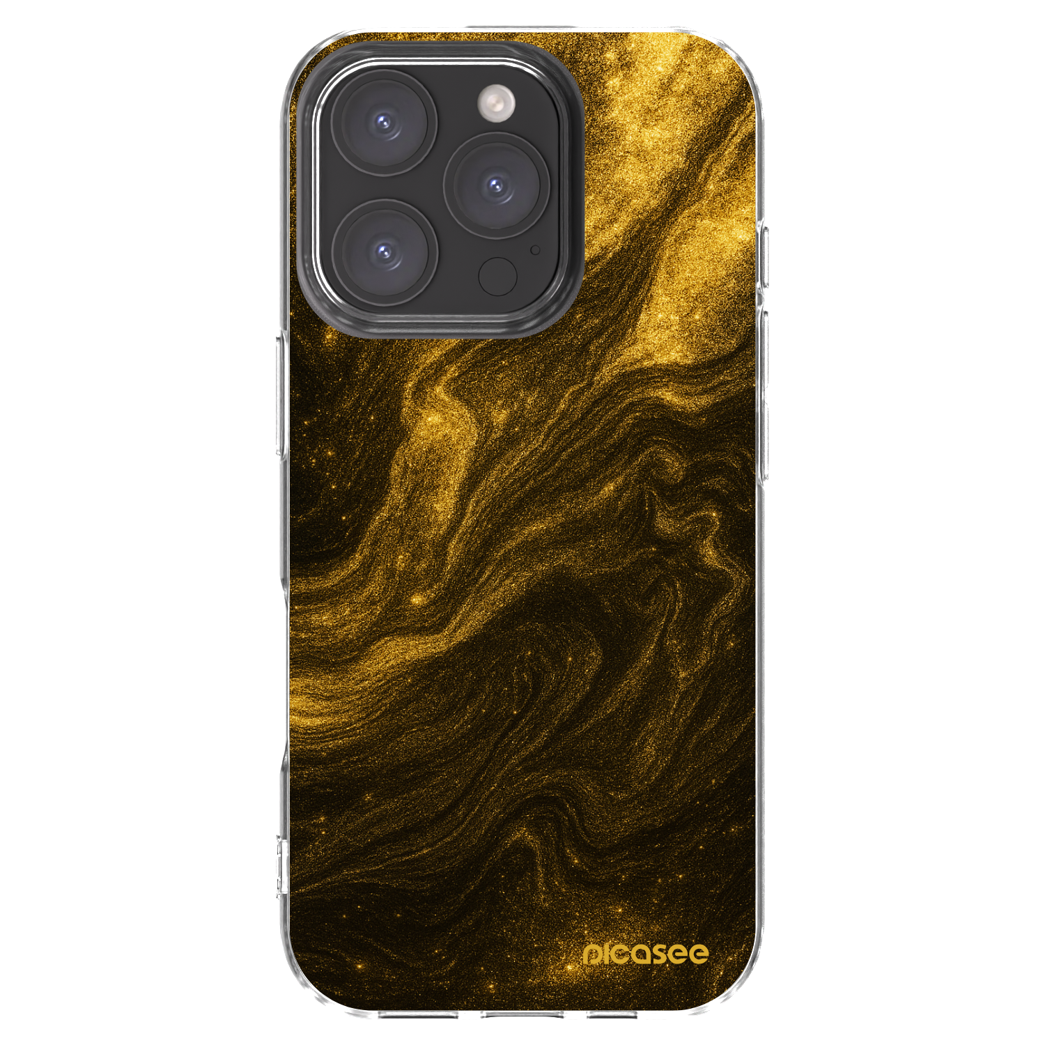Picasee Apple iPhone 16 Pro Hülle - Transparentes Silikon - Black