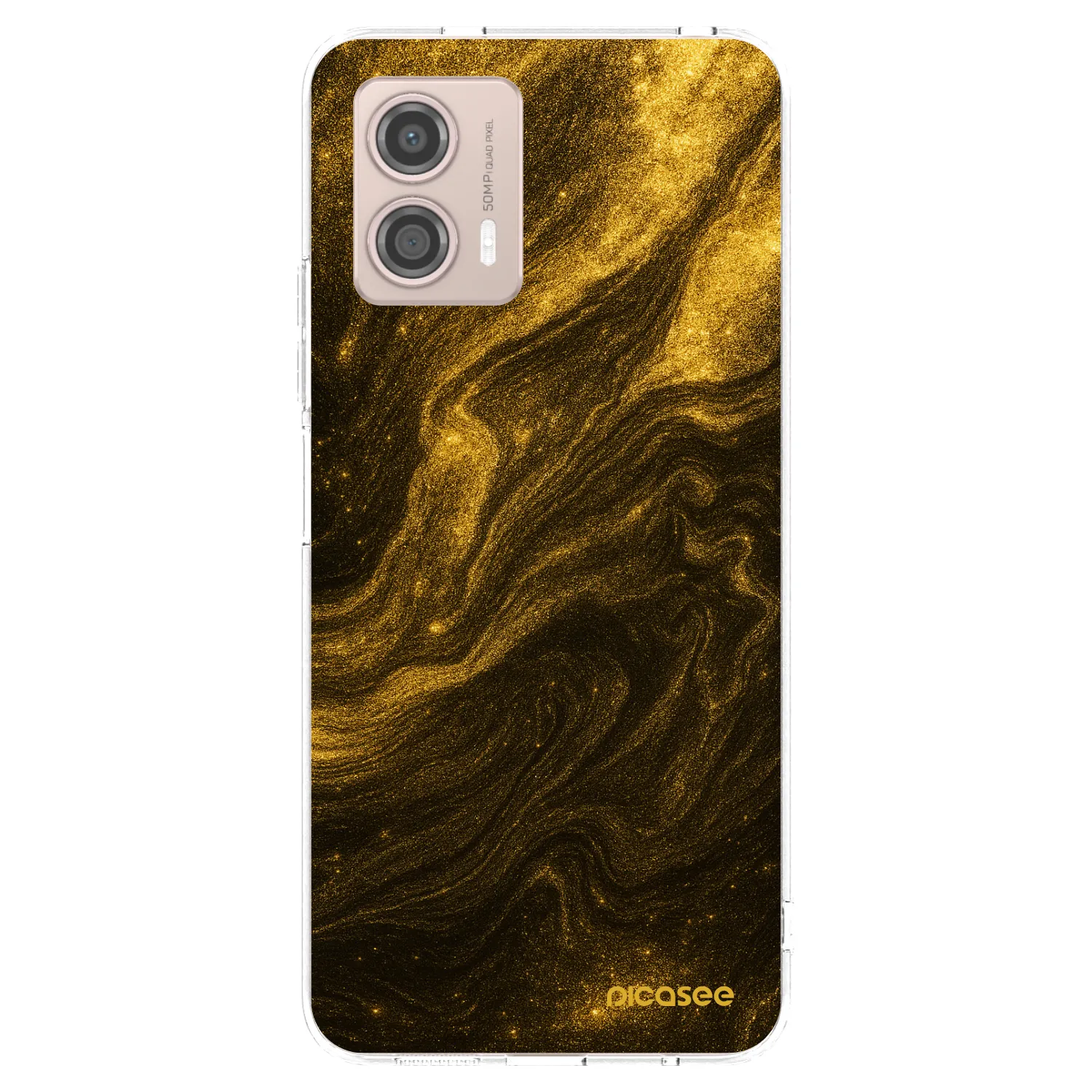 Picasee Motorola Moto G53 5G Hülle - Transparentes Silikon - Black