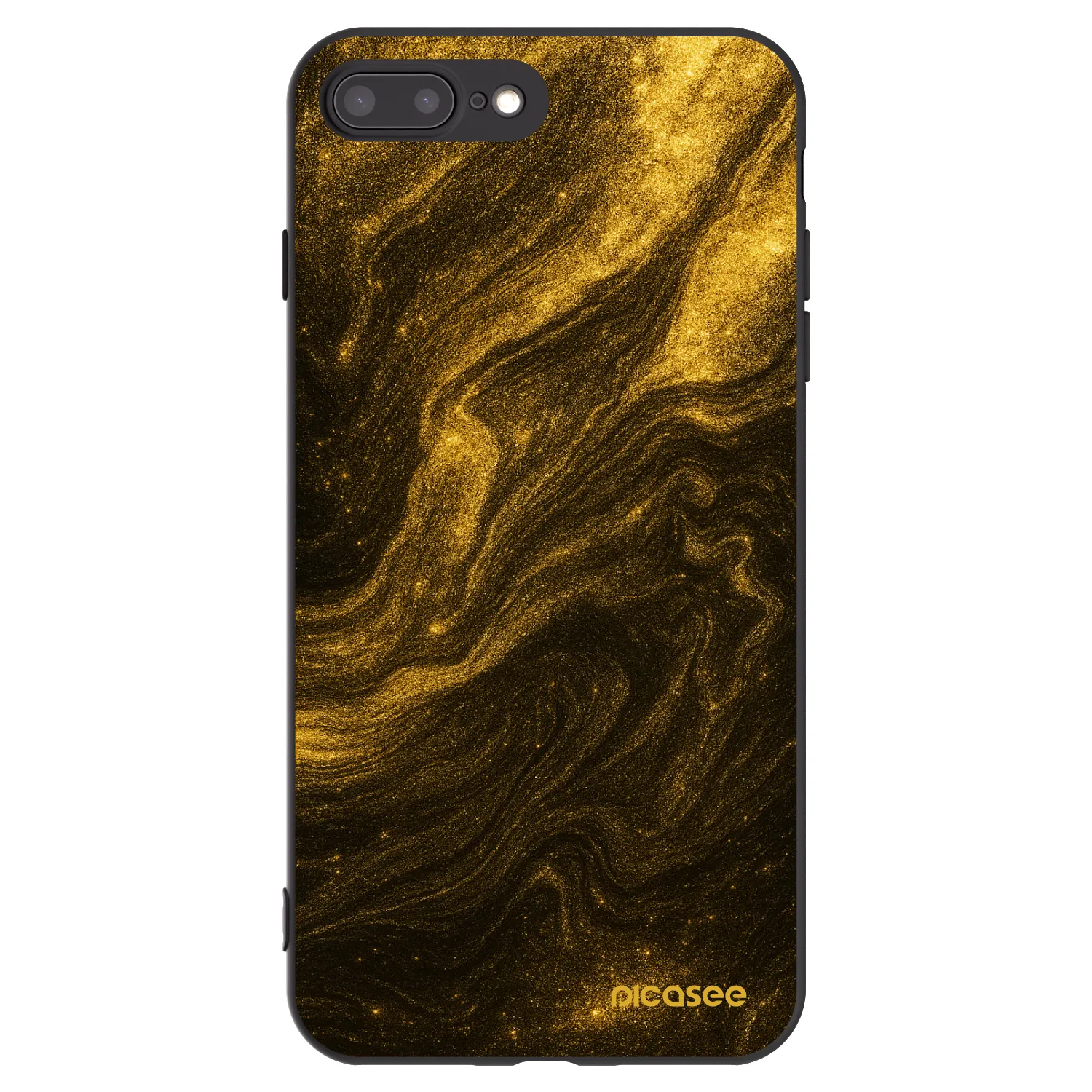 Picasee Apple iPhone 8 Plus Hülle - Schwarzes Silikon - Black