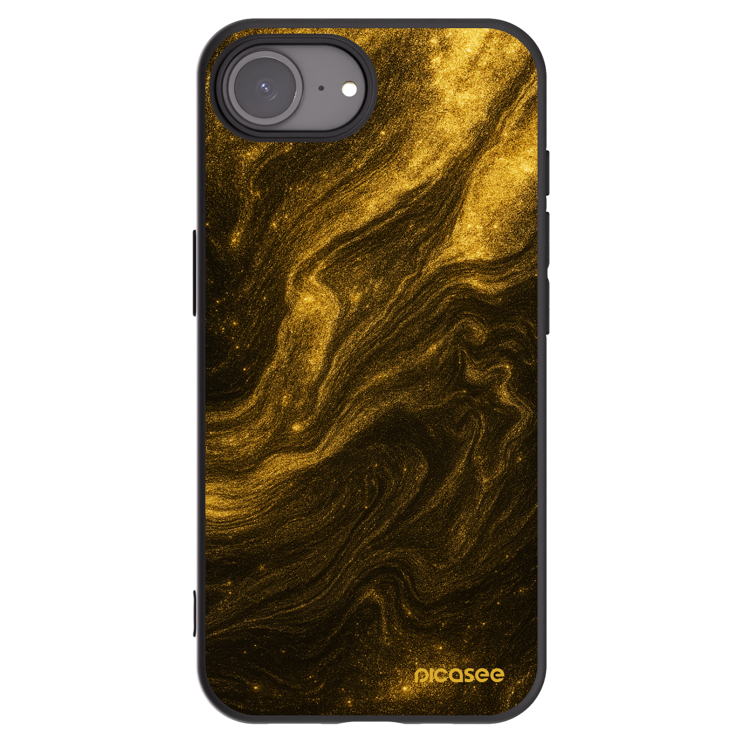 Picasee Apple iPhone 16e Hülle - Schwarzes Silikon - Black