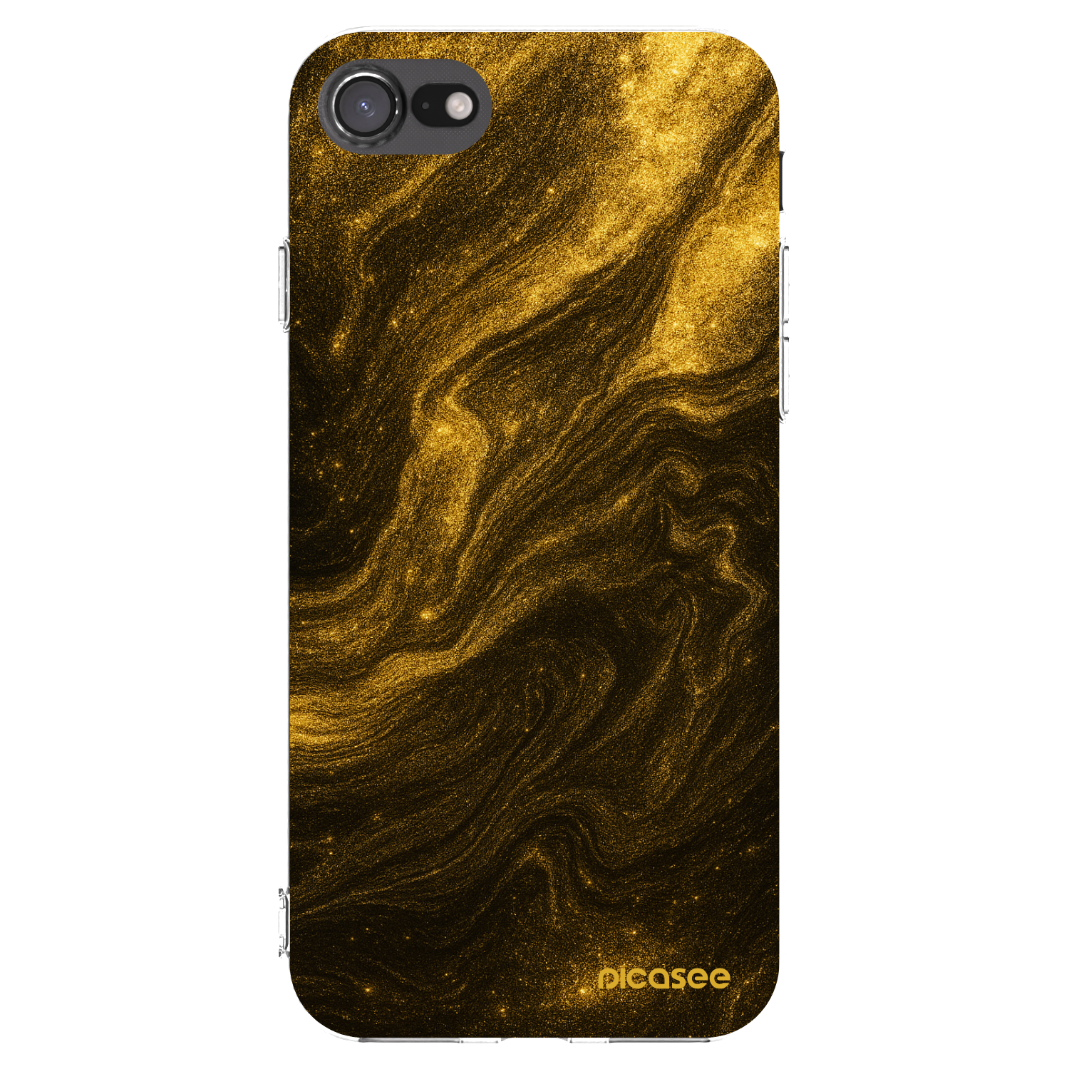 Picasee Apple iPhone 7 Hülle - Transparentes Silikon - Black