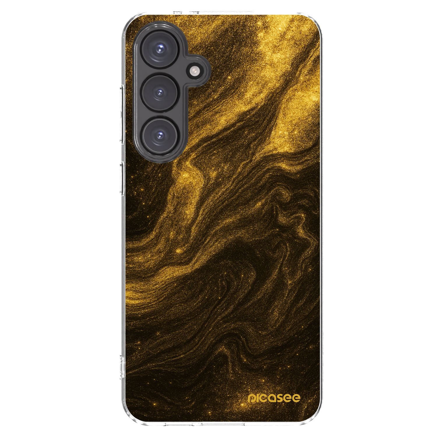 Picasee Samsung Galaxy S24 FE S721B Hülle - Transparentes Silikon - Black