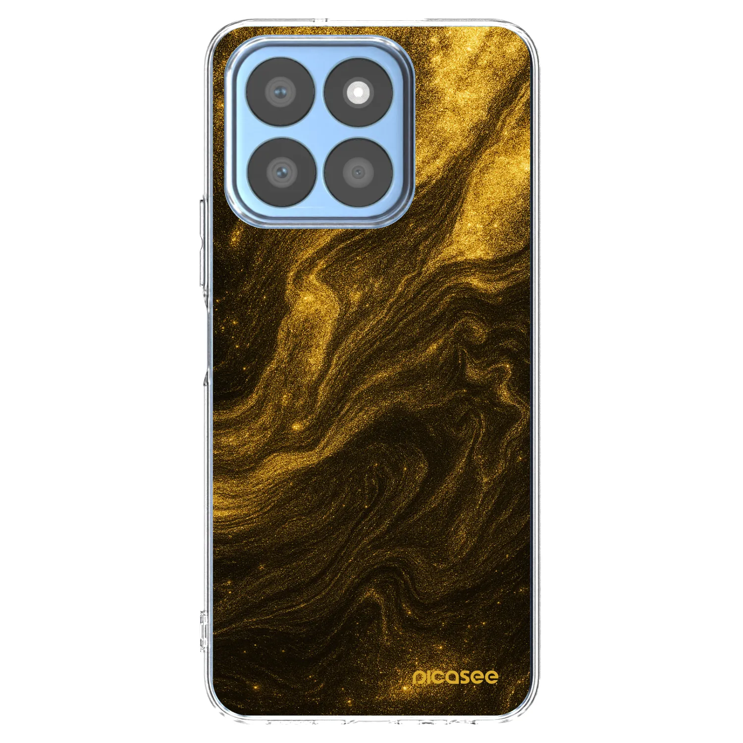 Picasee Honor X8c Hülle - Transparentes Silikon - Black